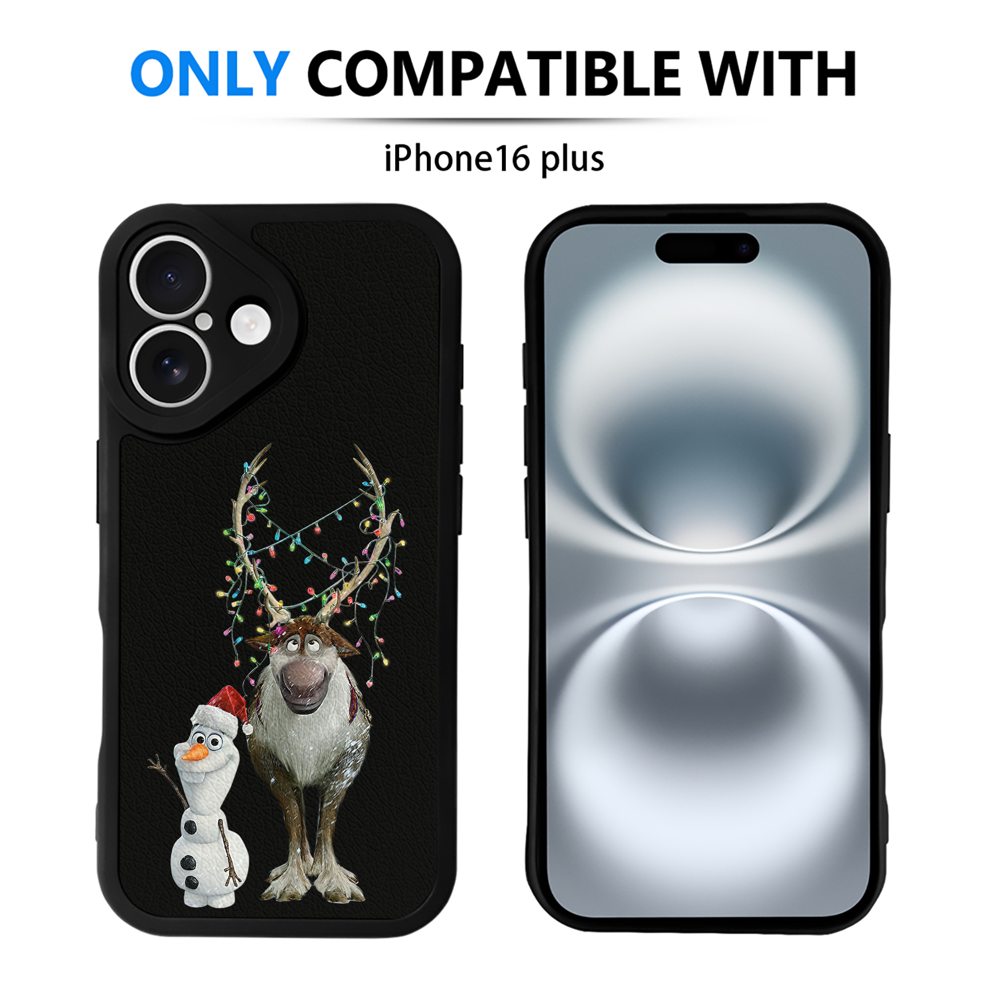 （画像用） アナと雪の女王 アンナ エルサ Frozen Anna Elsa 【iPhone 16シリーズ対応】シリコンスマホケース（レザー調） 材質：シリコン
